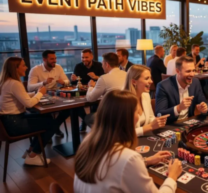 Tematyczne wydarzenie social gaming z mobilnymi stołami do gier